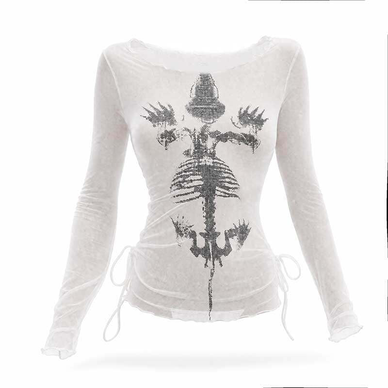Emoha_Sheer_Punk_Skull_Print_Asymmetrical_Drawcord_Women&