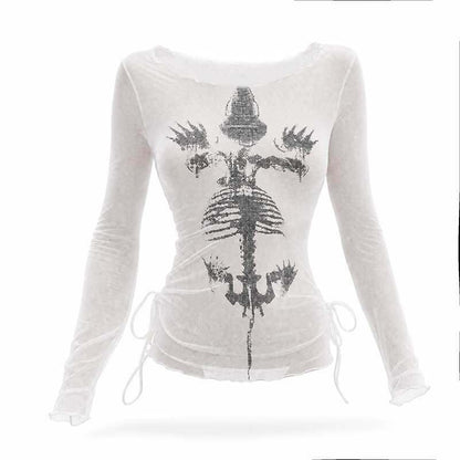 Emoha_Sheer_Punk_Skull_Print_Asymmetrical_Drawcord_Women&