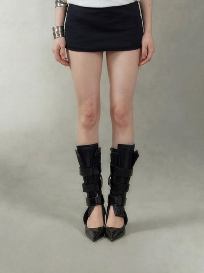 Emoha Studded Print Patchwork Punk Graphic Women&