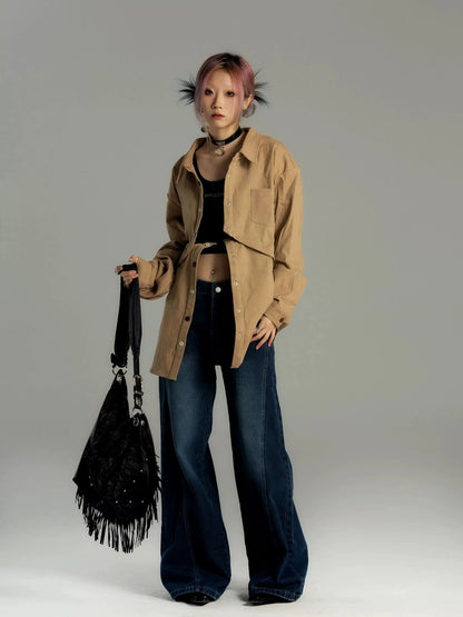 Emoha Two Way Detachable Vintage Work Jacket