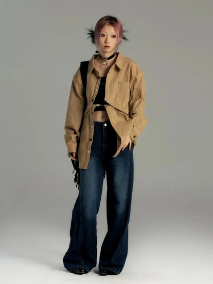 Emoha Two Way Detachable Vintage Work Jacket