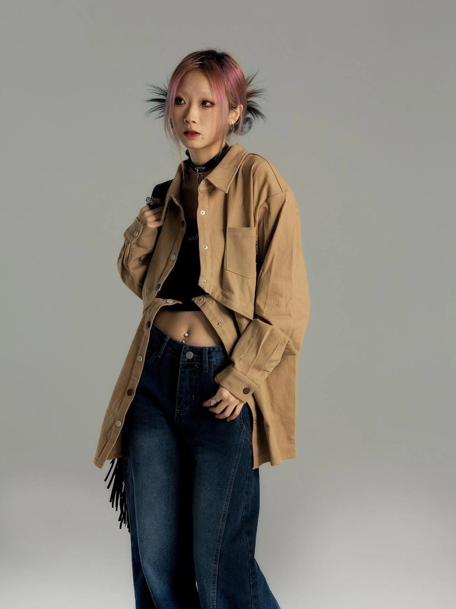 Emoha Two Way Detachable Vintage Work Jacket