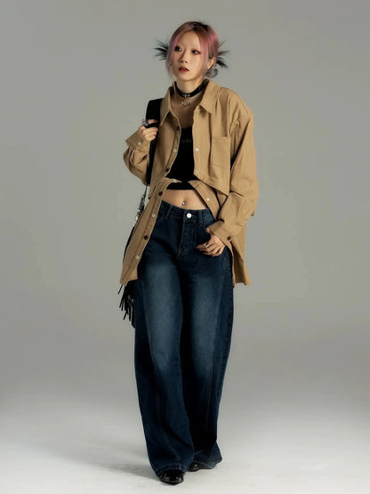 Emoha Two Way Detachable Vintage Work Jacket