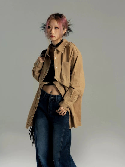 Emoha Two Way Detachable Vintage Work Jacket