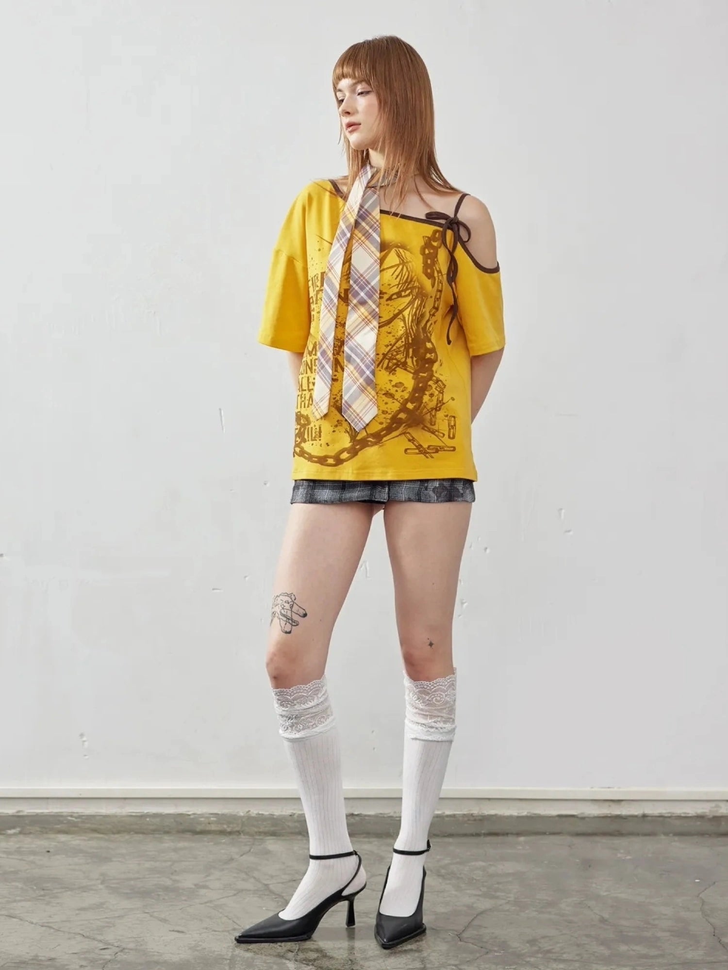 Emoha Unisex Anime Graphic Drop Shoulder Tee