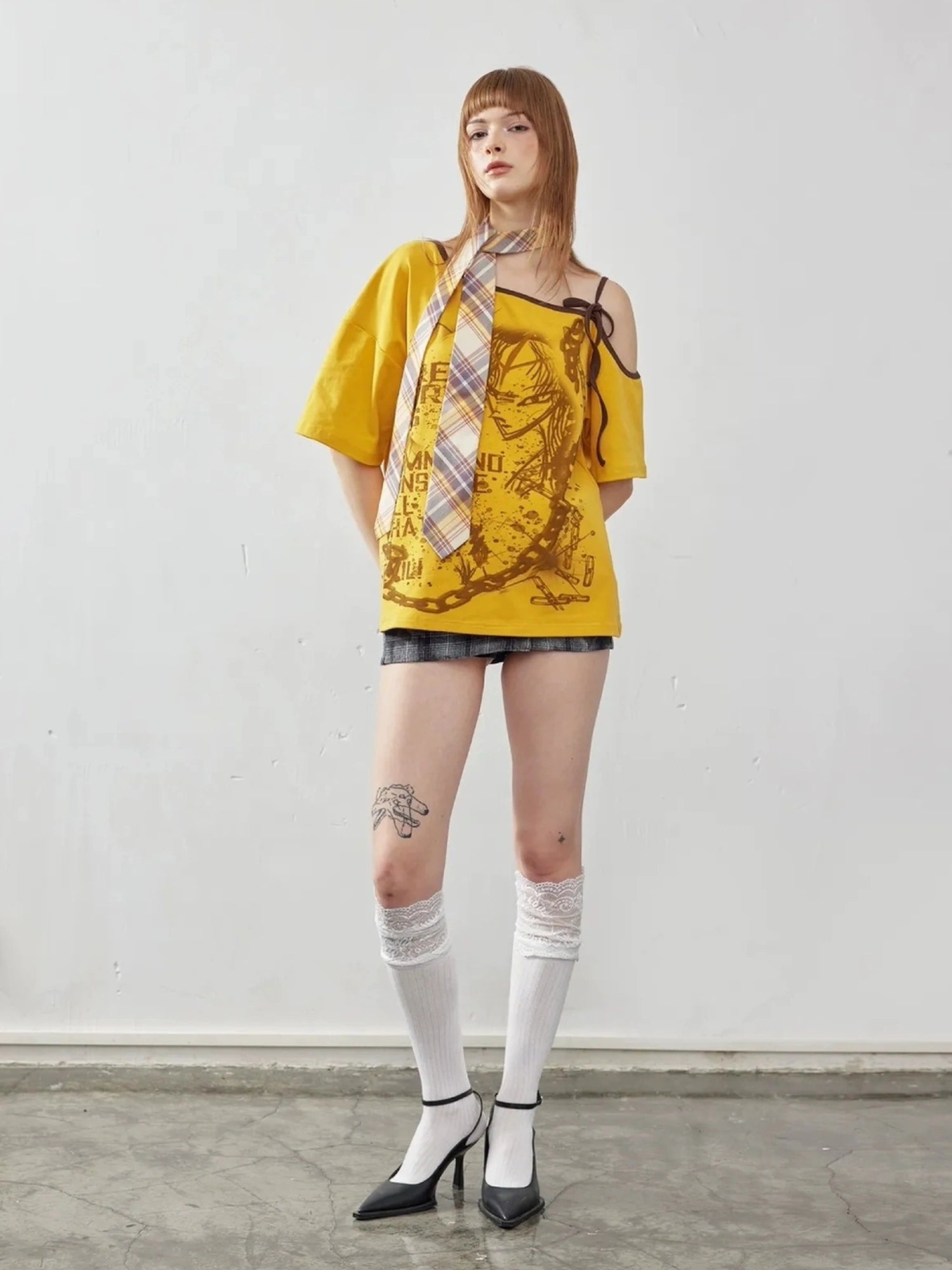 Emoha Unisex Anime Graphic Drop Shoulder Tee