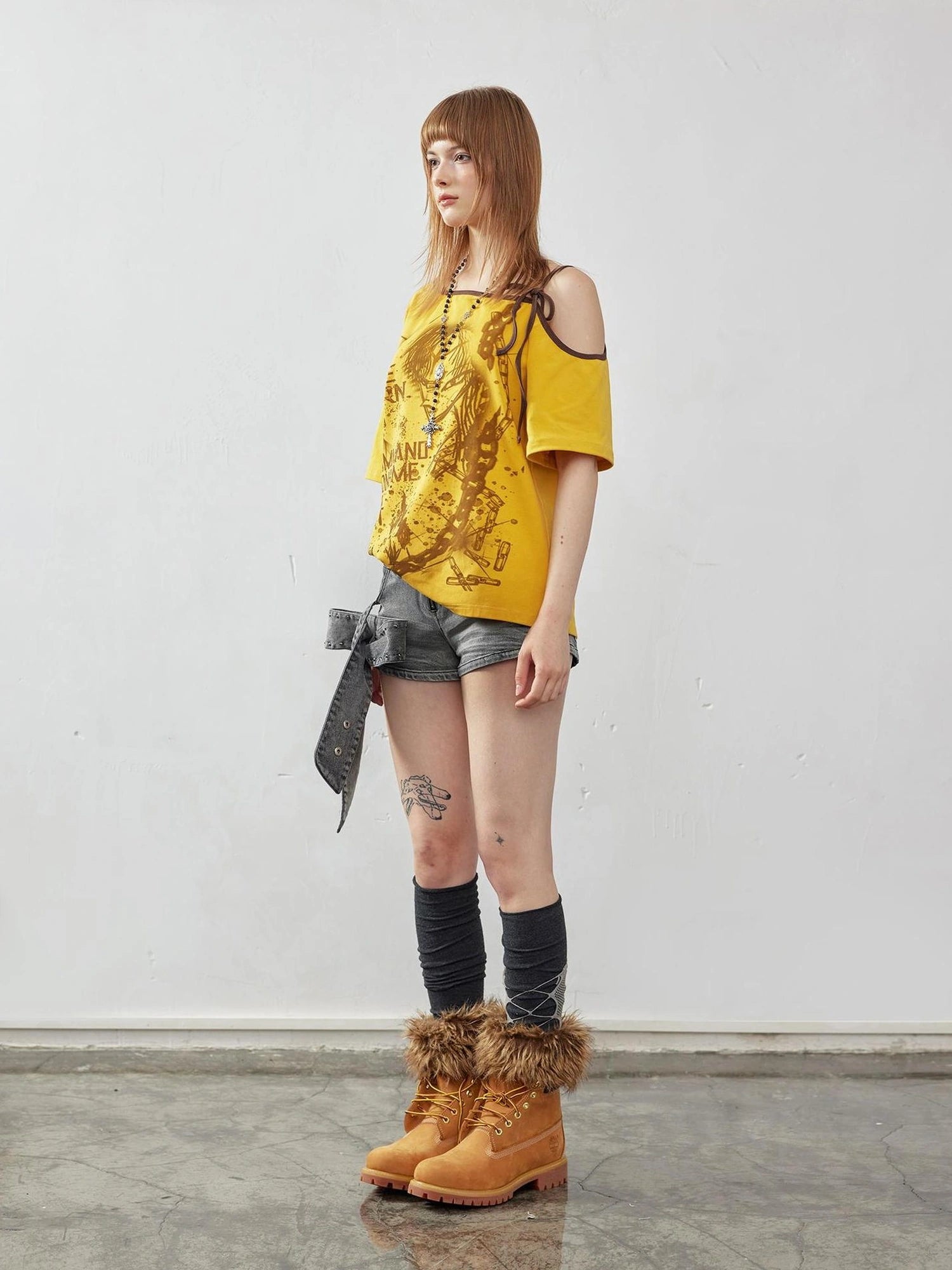 Emoha Unisex Anime Graphic Drop Shoulder Tee