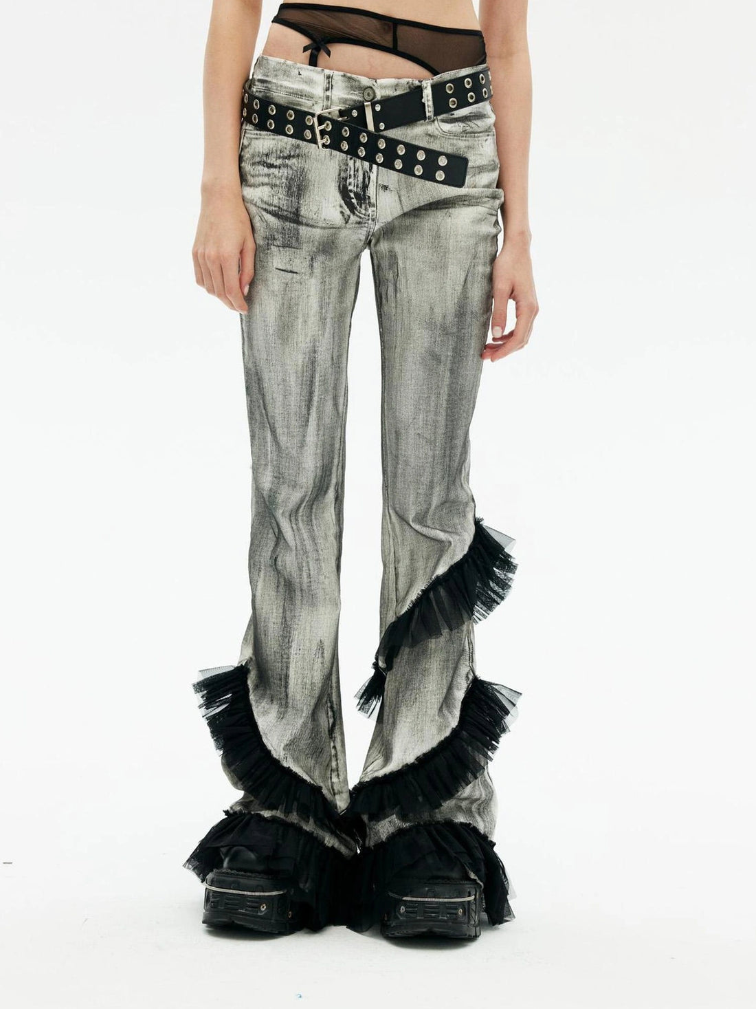 Emoha Vintage Lace Punk Denim