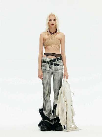 Emoha Vintage Lace Punk Denim