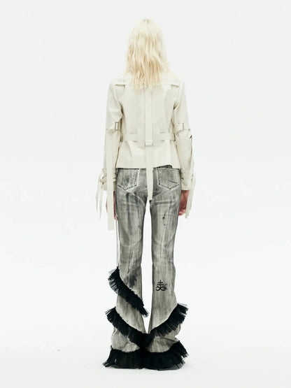 Emoha Vintage Lace Punk Denim