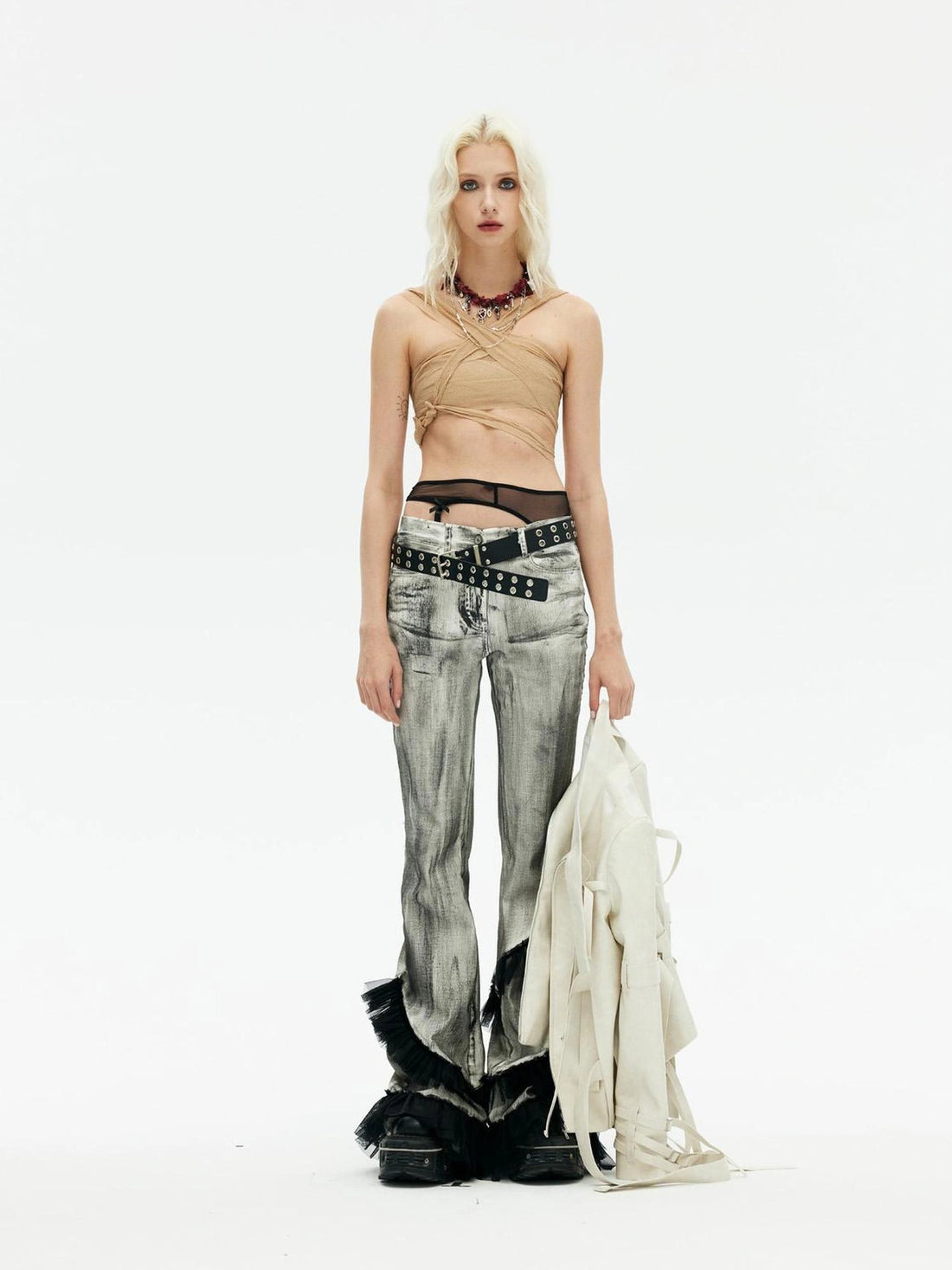 Emoha Vintage Lace Punk Denim