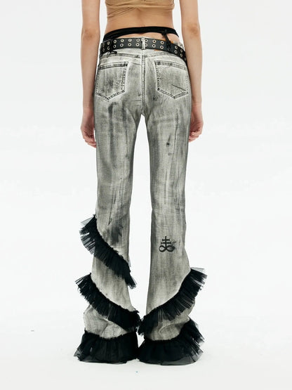 Emoha Vintage Lace Punk Denim