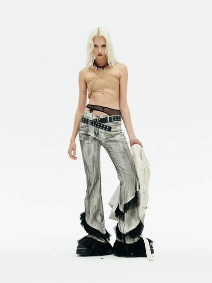 Emoha Vintage Lace Punk Denim