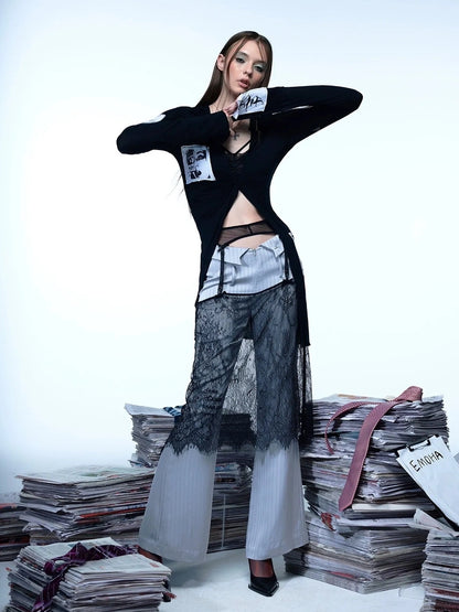 Emoha Vintage Punk Patchwork Sunshield Shirt