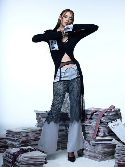 Emoha Vintage Punk Patchwork Sunshield Shirt