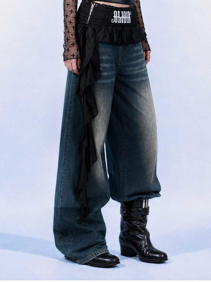 Emoha Washed Vintage Low Waist Relaxed Women&