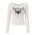 Emoha_White_One_Shoulder_Studded_Gothic_Print_Women&