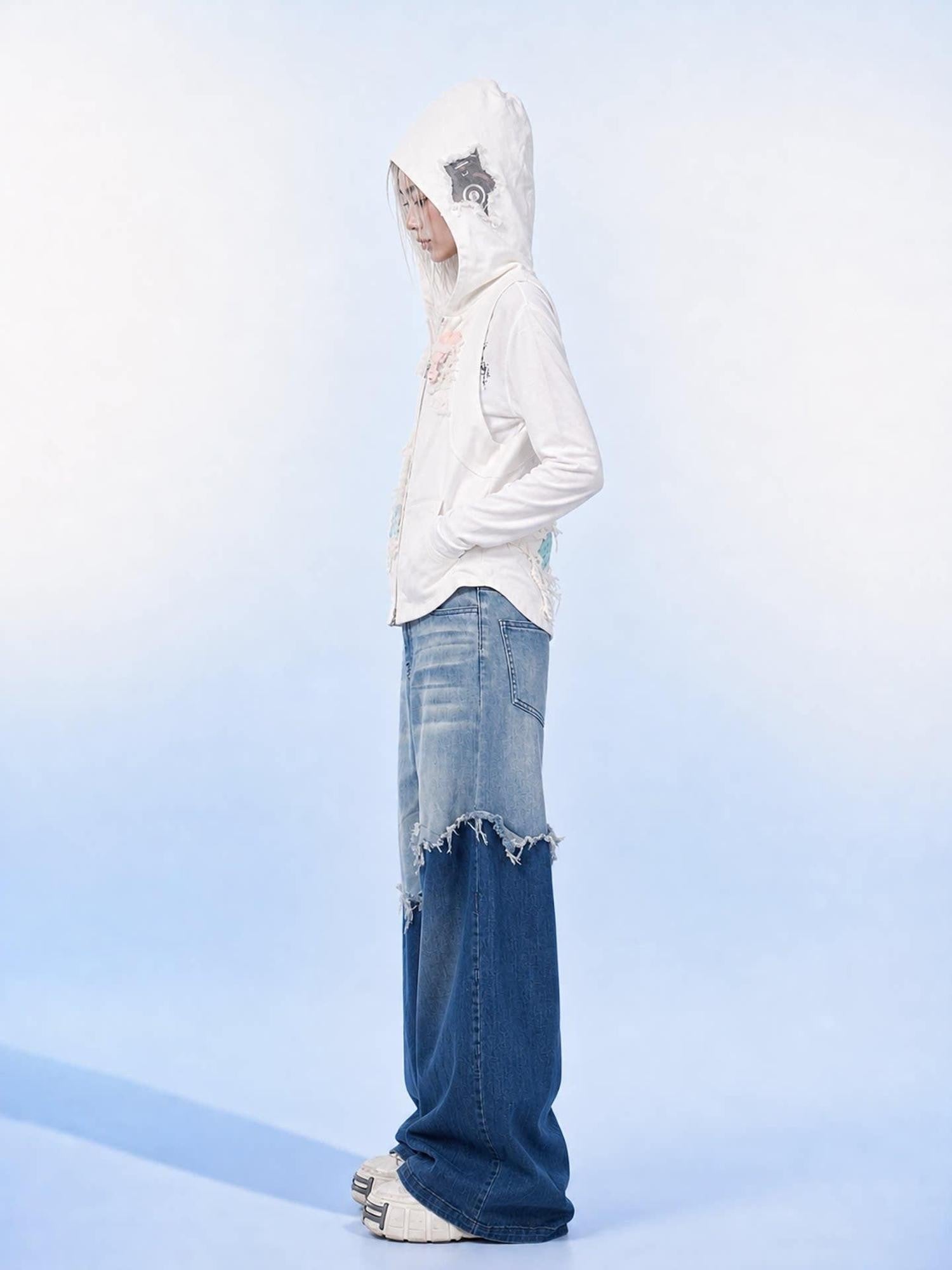 Emoha White Stand Collar Zipper Cropped Slim Sleeveless Women&