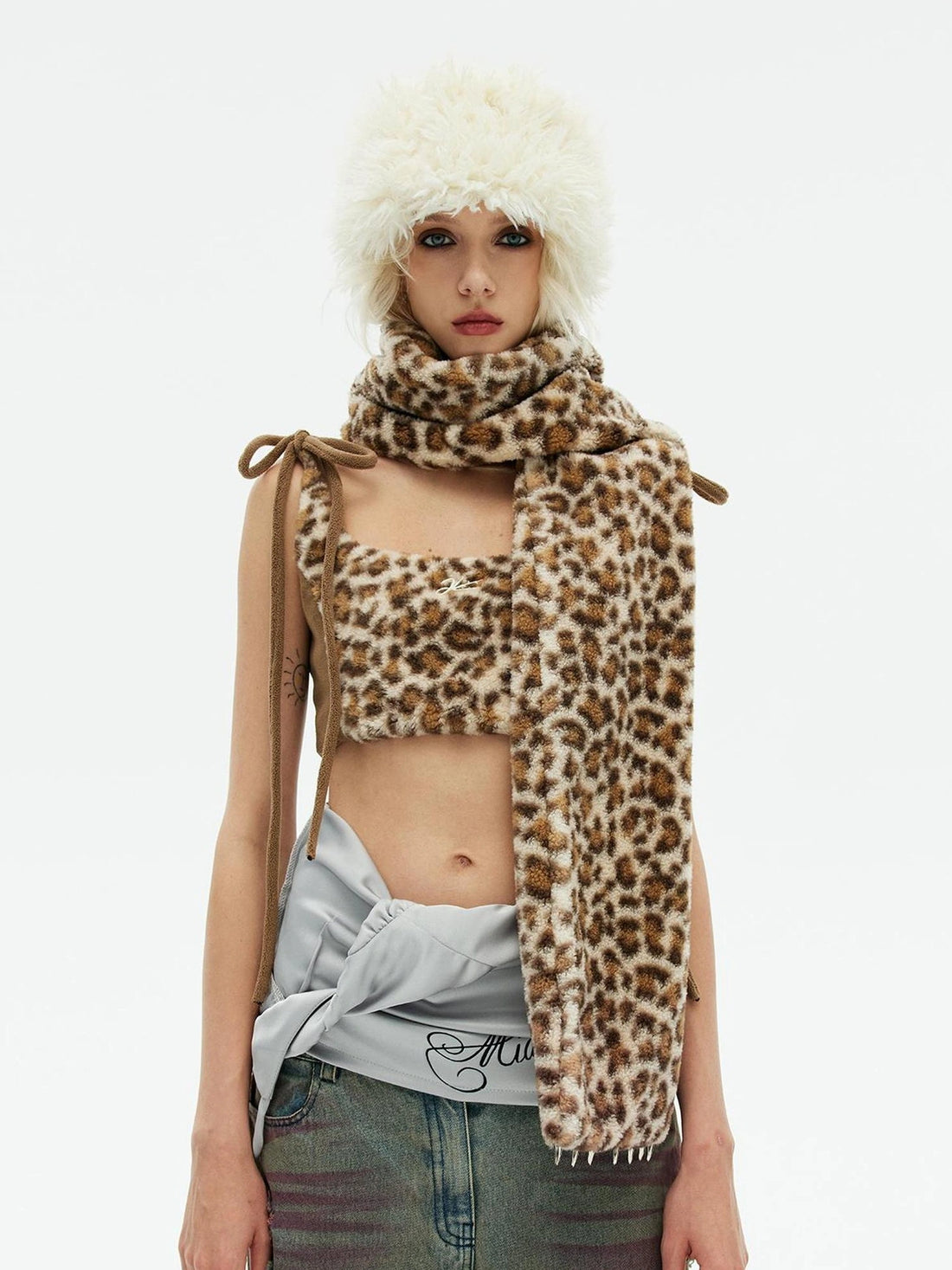 Emoha Winter Wild Leopard Print Scarf