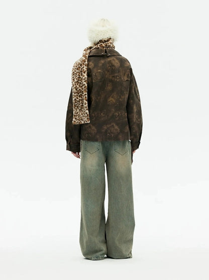 Emoha Winter Wild Leopard Print Scarf