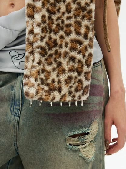 Emoha Winter Wild Leopard Print Scarf