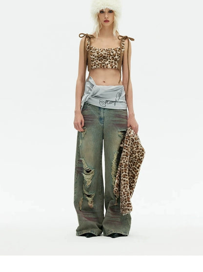 Emoha Winter Wild Leopard Print Scarf