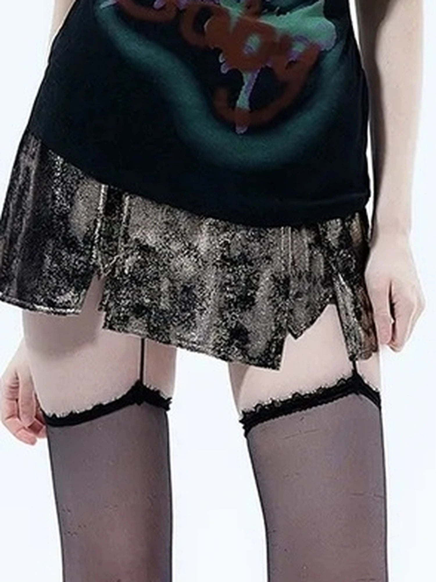 Y2k Grunge Butterfly One Shoulder Crop Tee
