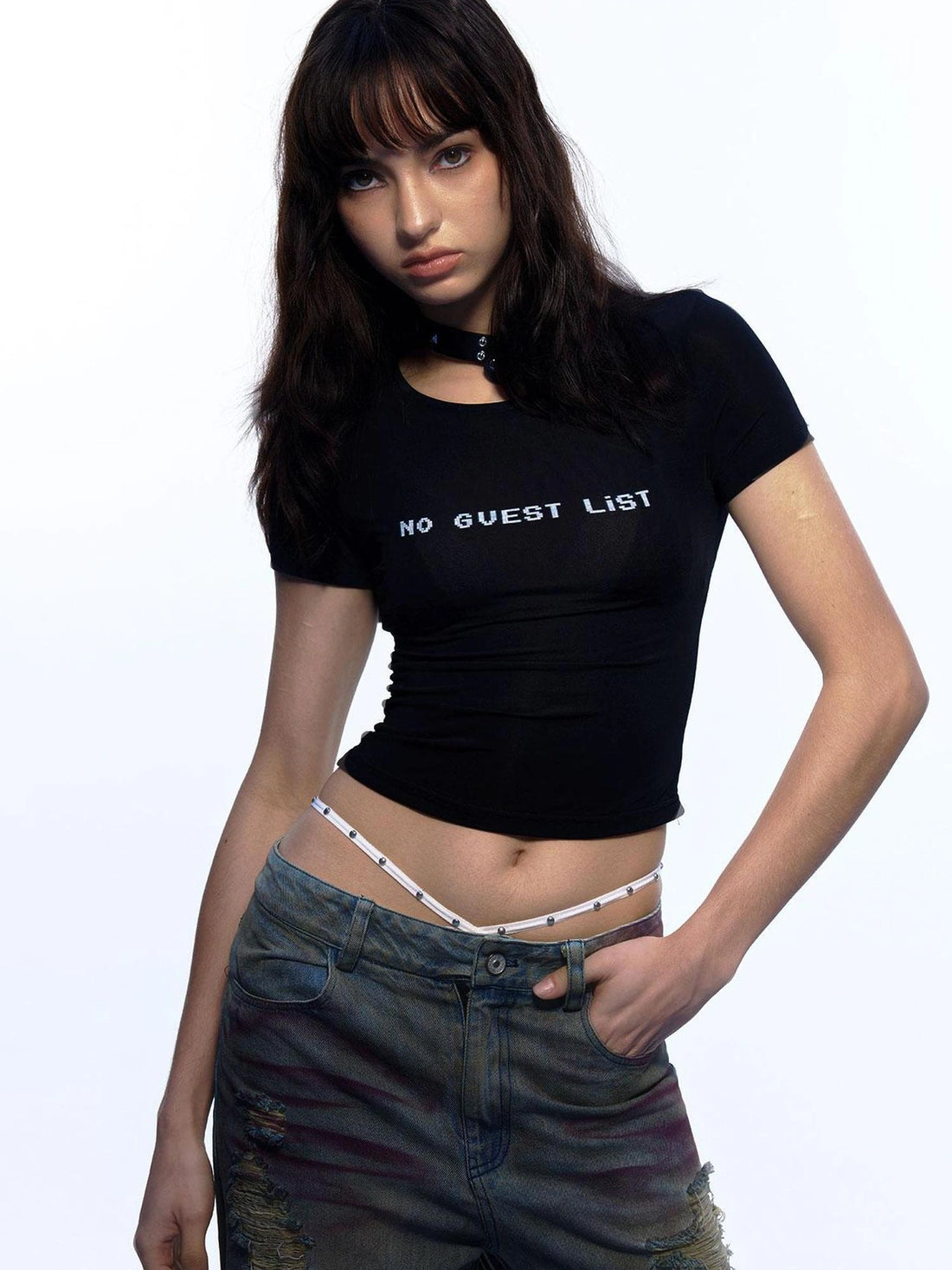 Emoha Y2k Rave Dance T-shirt Slim Fit Quick Dry Cropped Tee