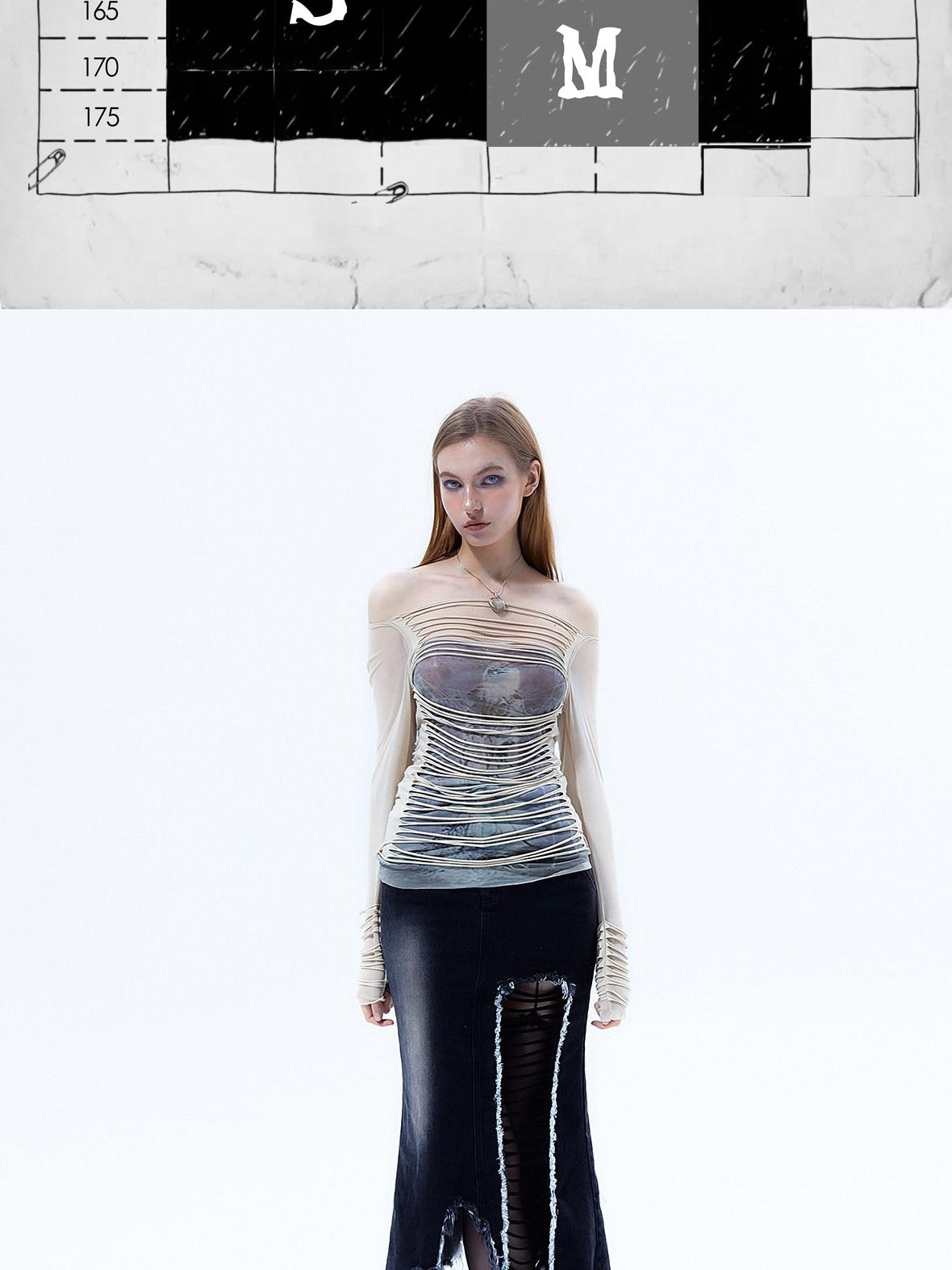 Emoha Y2k Retro Striped 3d Embellished Slim Fit Women&