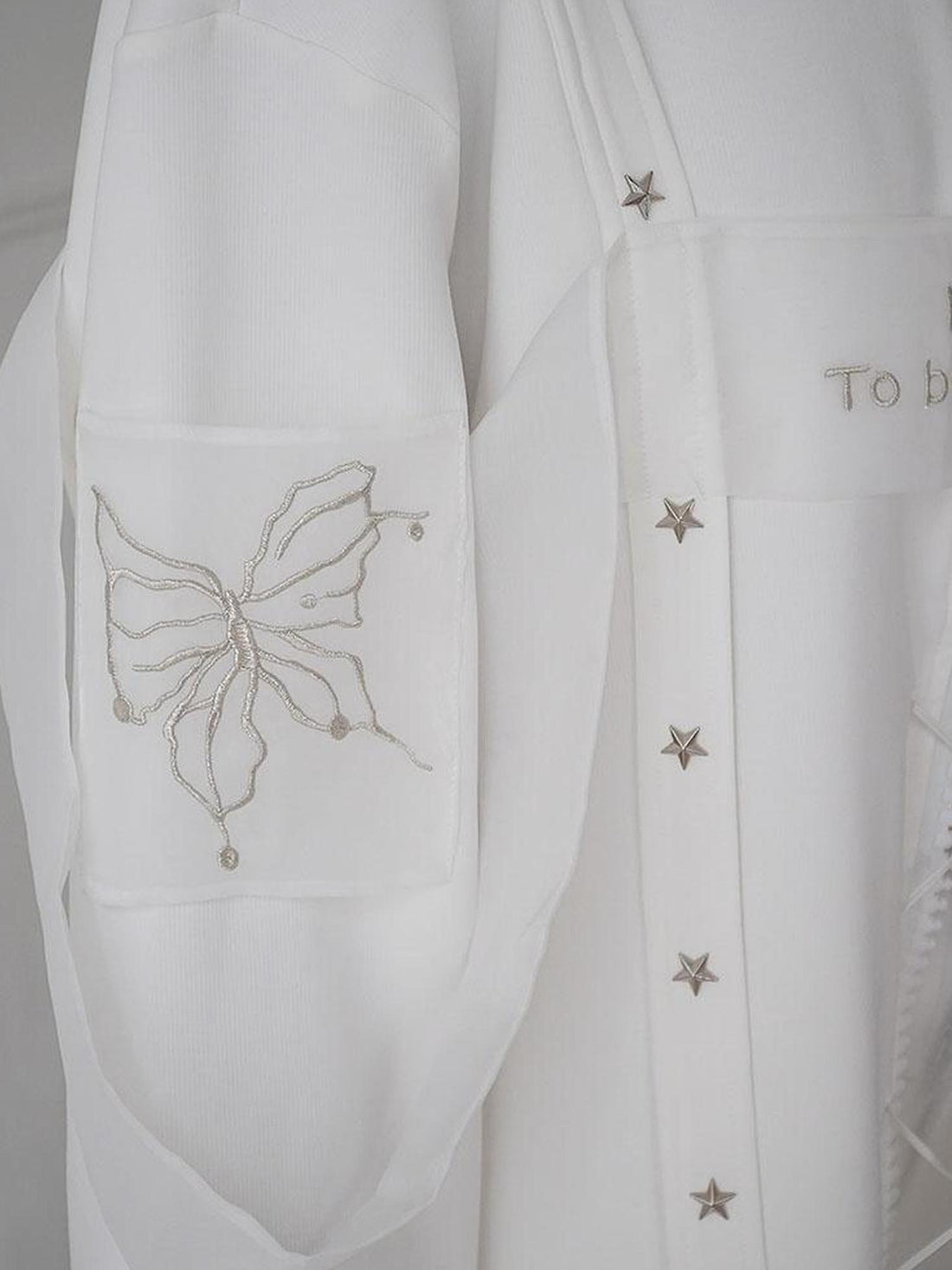 WSW WUSHENWU Ethereal White Embroidered Sportswear