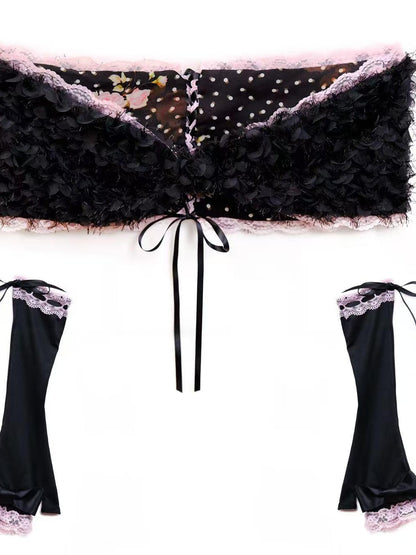 Evil Tooth 3d Rose Rosette Bow Princess Women&