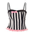 Evil_Tooth_Black_And_White_Striped_Bow_Fitted_Cropped_Women&