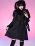 Evil Tooth Black Heart Applique Quilted Women&