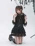 Evil Tooth Dark Gothic Bell Sleeve V-neck Cropped Cape Women&