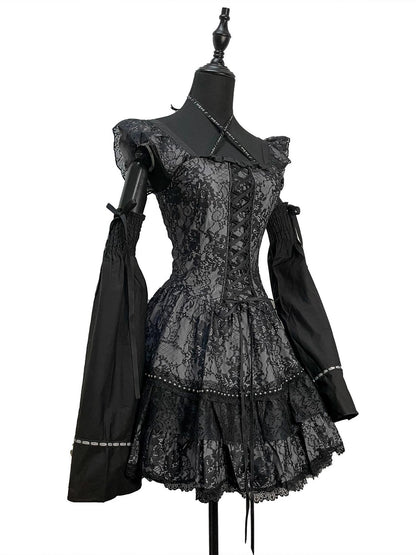 Evil Tooth Floral Fox Shamisen Detachable Sleeves Women&