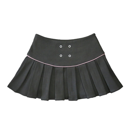 Evil_Tooth_Gray_Pleated_High_Waist_A_Line_Short_Women&