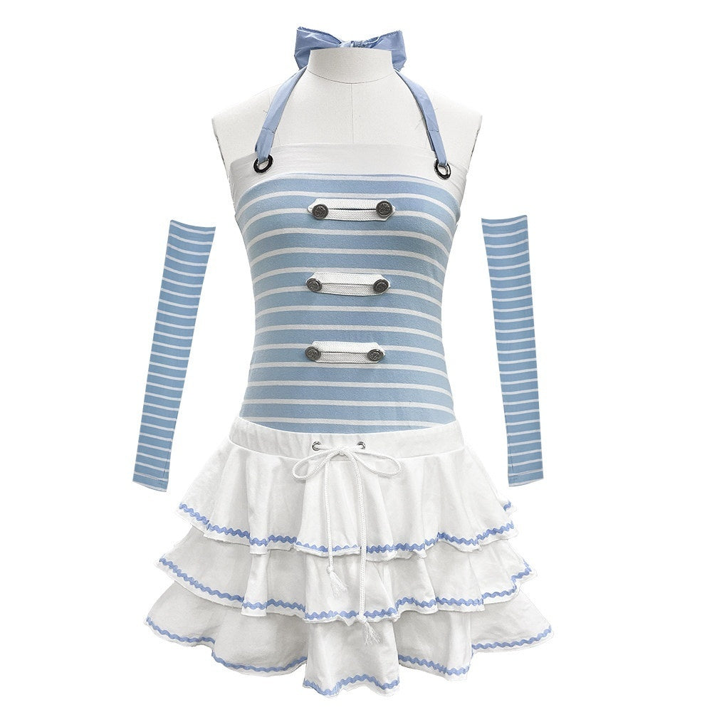 Evil_Tooth_Nautical_Striped_Tiered_Faux_Two_Piece_Women&