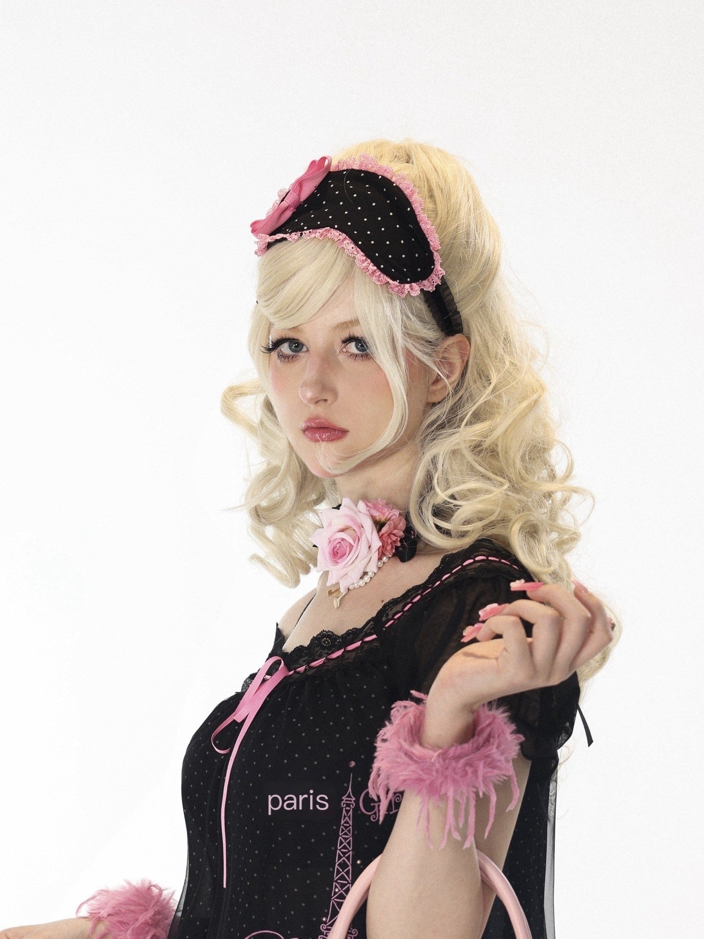 Evil_Tooth_Polka_Dot_Colorblock_Eye_Mask_Lace_Bow_Women&
