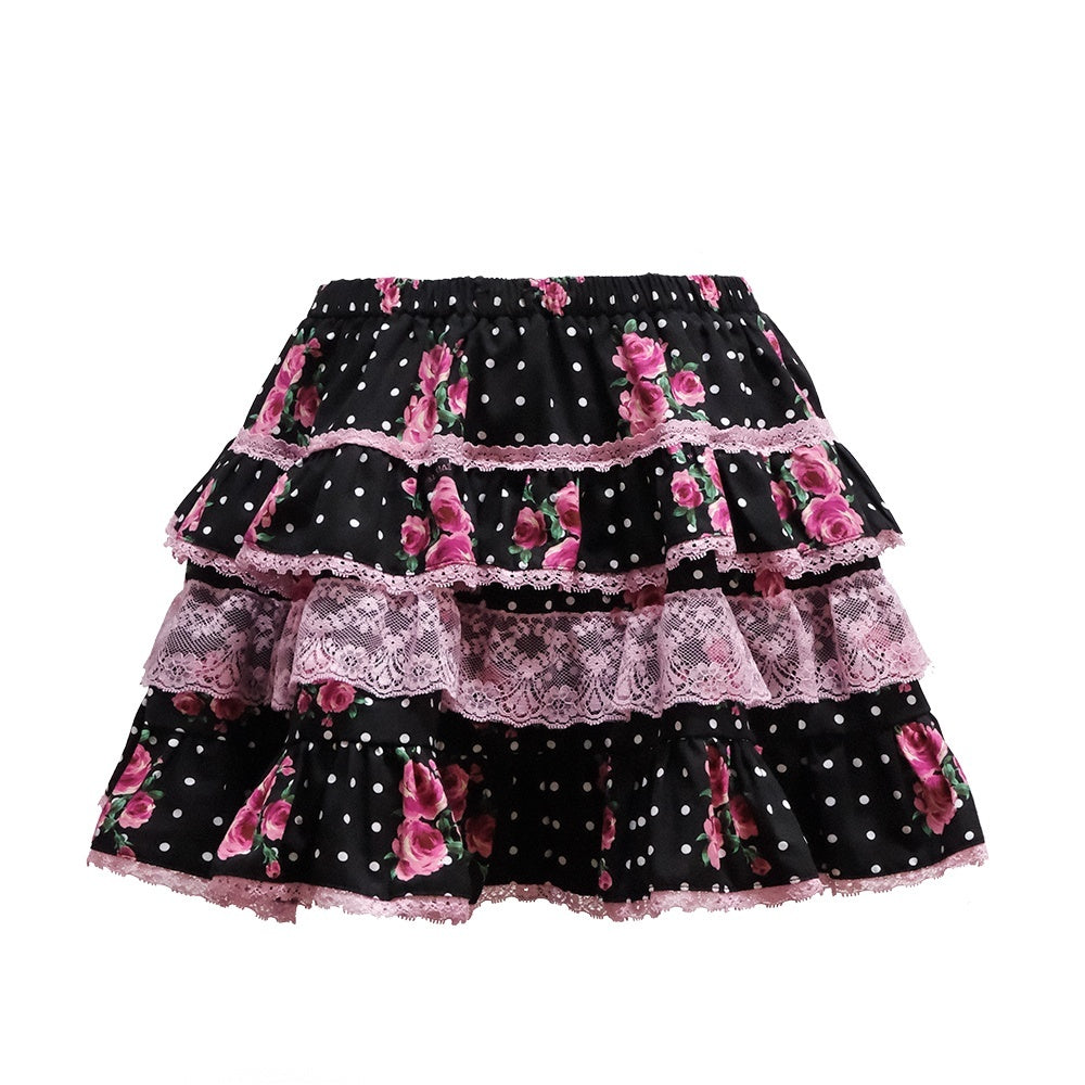 Evil_Tooth_Polka_Dot_Rose_Print_Ruffled_High_Waist_Fitted_Women&