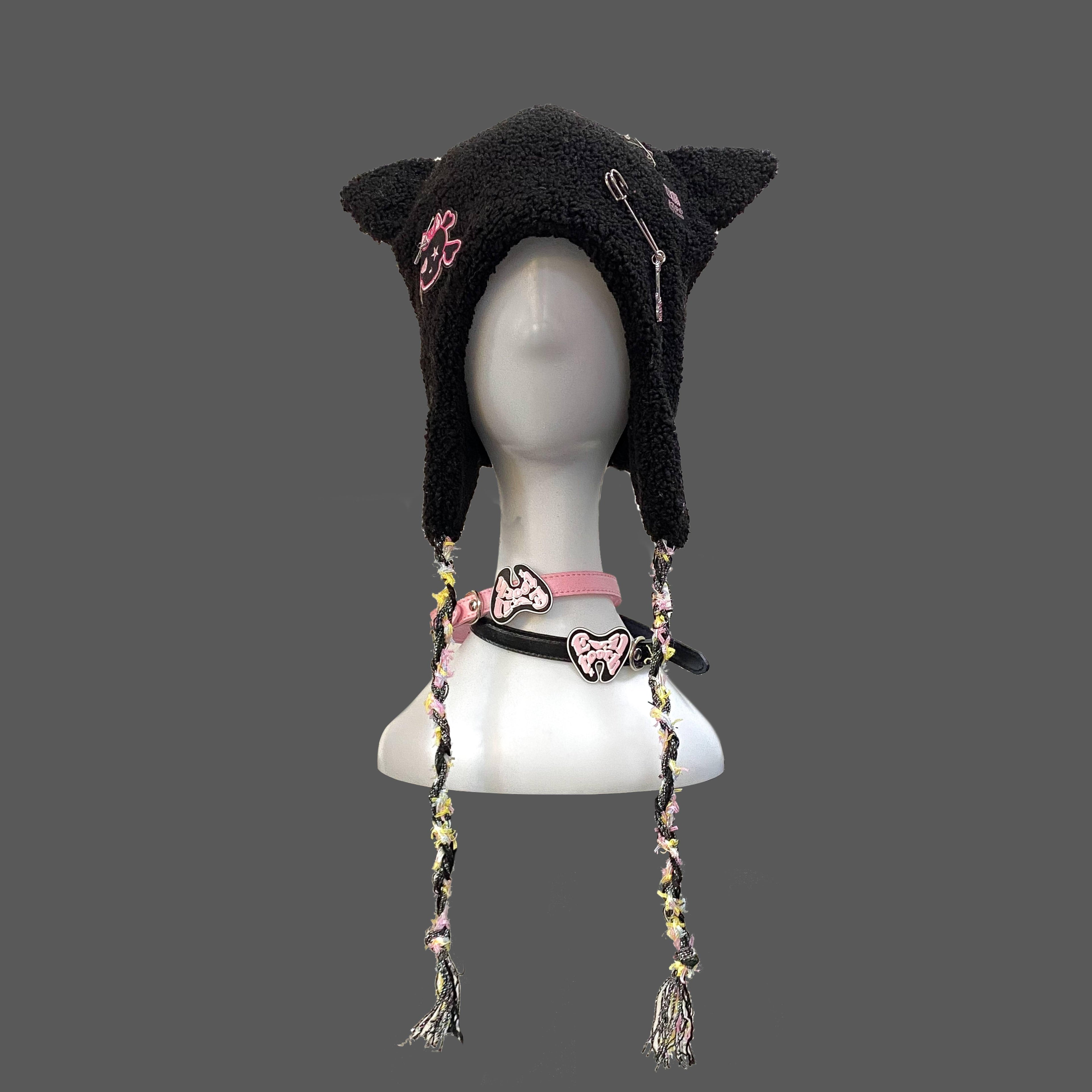 Evil_Tooth_Textured_Plush_Punk_3d_Cat_Ear_Nubby_Sculpted_Women&