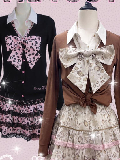 Evil Tooth Tooth Rhinestone Two Tone Faux Uniform Women&