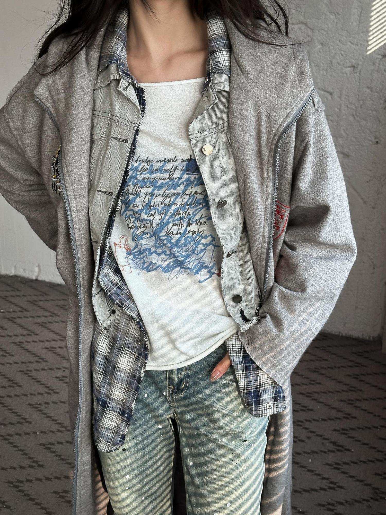 FULLTIDE 100% Cotton Casual Crew Neck Long Sleeve Regular Fit Women Off White T-Shirt