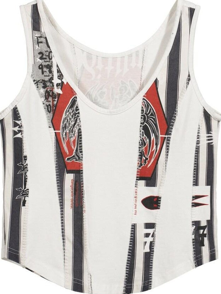 FULLTIDE Angels And Demons Hand Painted Irregular Print Women&