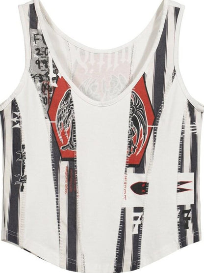 FULLTIDE Angels And Demons Hand Painted Irregular Print Women&