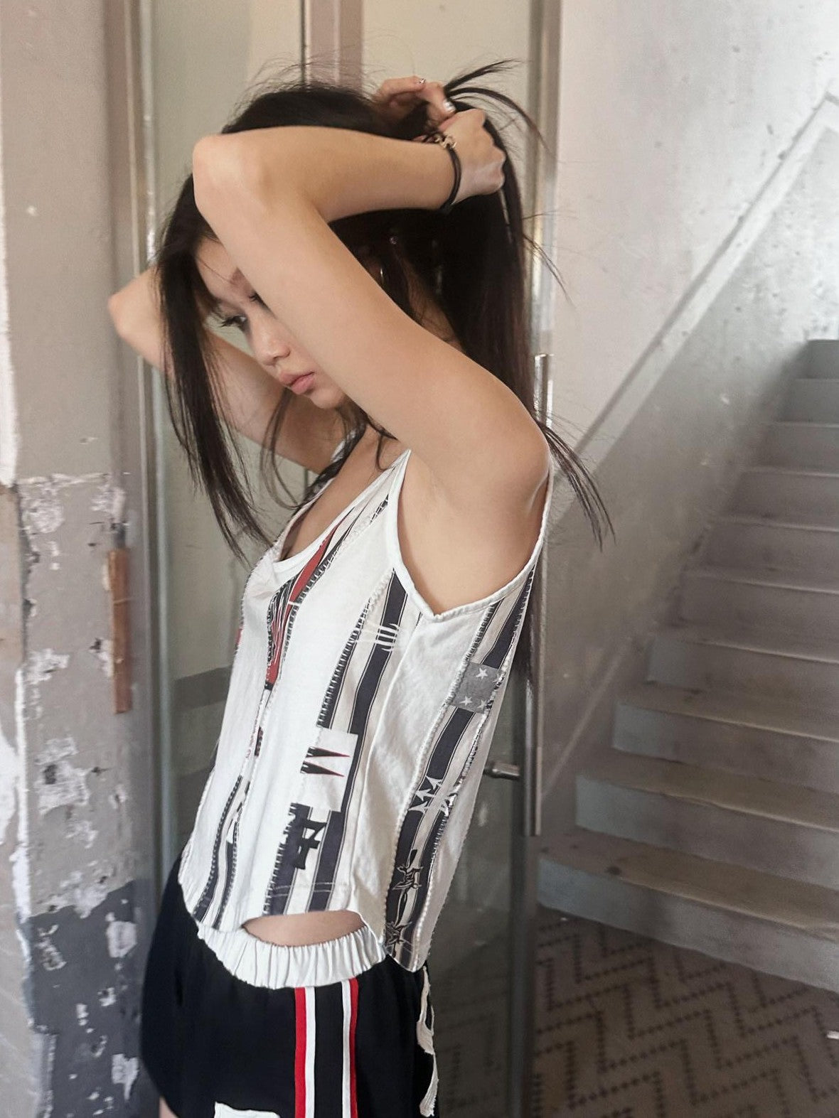 FULLTIDE Angels And Demons Hand Painted Irregular Print Women&