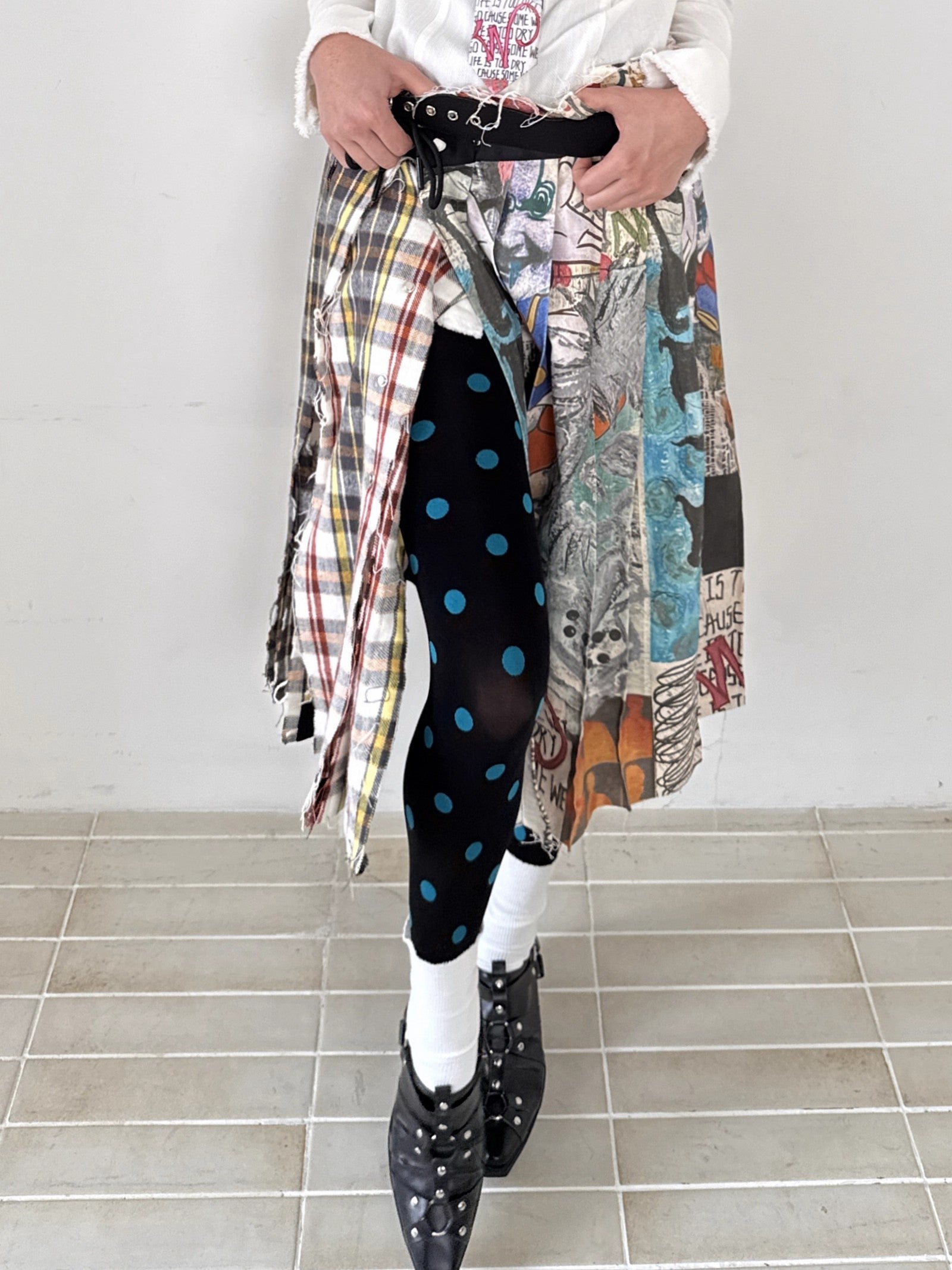 FULLTIDE_Anti_Exposure_Graffiti_Pleated_Side_Slit_Mid_Waist_Women_Cotton_Midi_Skirt_MISSTT