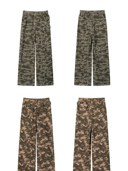FULLTIDE Asymmetric Camouflage Double Waistband Women&