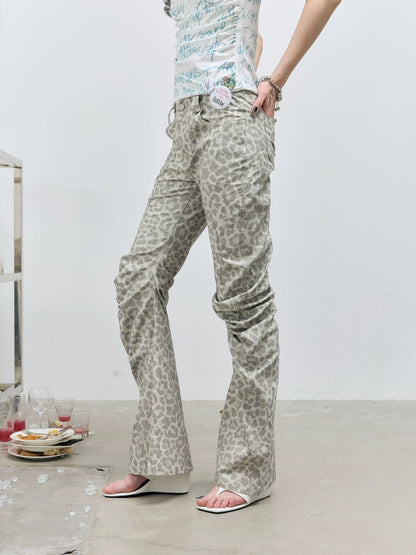 FULLTIDE Asymmetrical Streetwear Straight Leg Loose Natural Waist Cotton Gray Women Pants