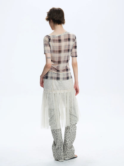 FULLTIDE Asymmetrical Streetwear Straight Leg Loose Natural Waist Cotton Gray Women Pants