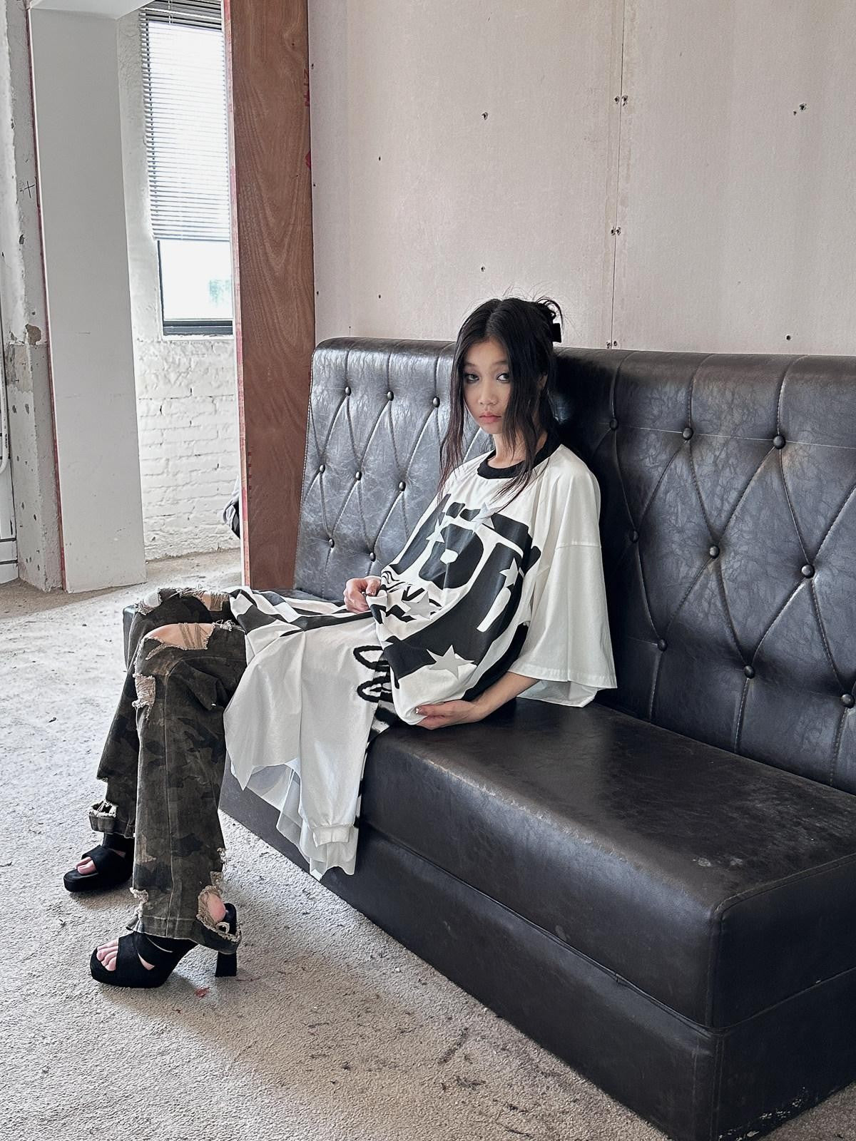 FULLTIDE Black White Luminous Structured Oversized Women&